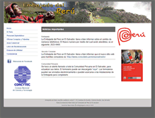Tablet Screenshot of embajadaperu.com.sv