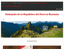 Tablet Screenshot of embajadaperu.ro
